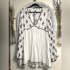 NWOT Free People Tunic with Embroidery